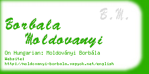 borbala moldovanyi business card
