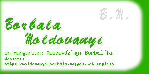 borbala moldovanyi business card